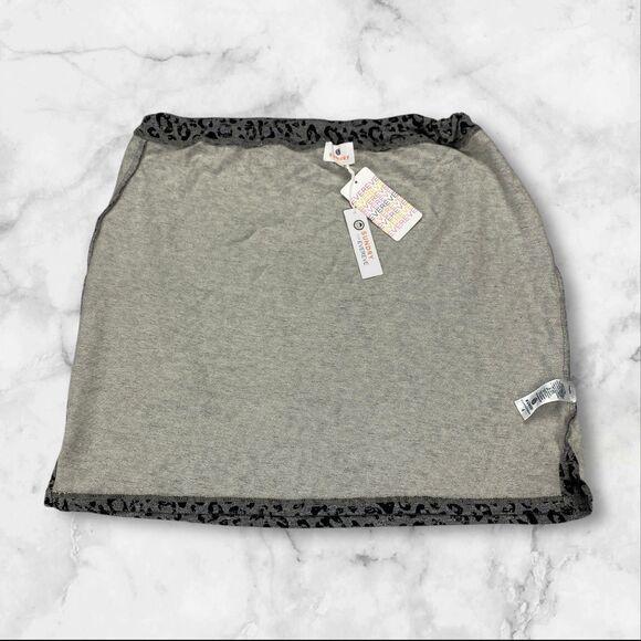Sundry Leopard Pocket Saturday Skirt in Heather Grey Size 4 MSRP: $64 USA - Picture 6 of 14